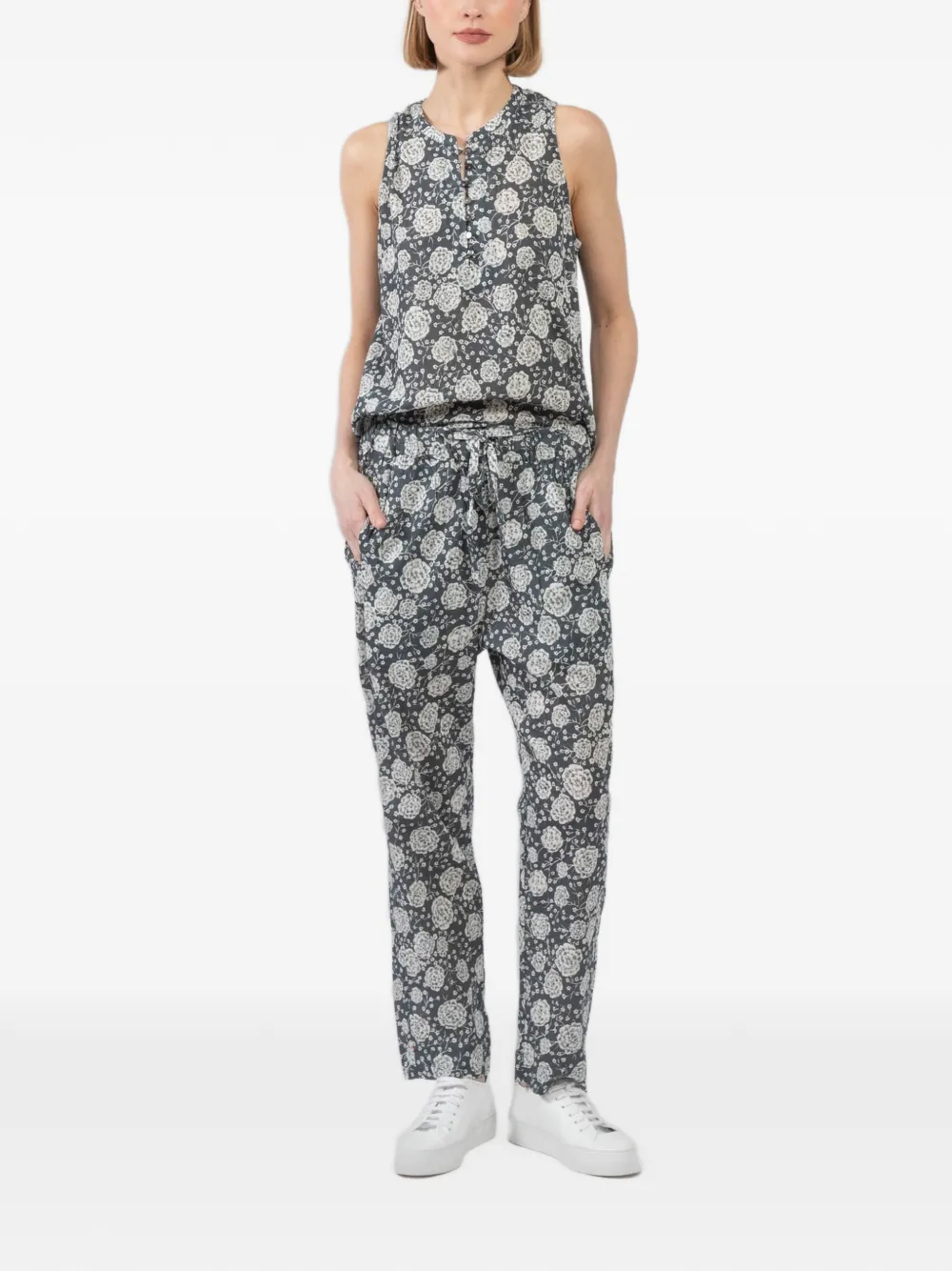 Xirena floral-print drawstring trousers - Grijs