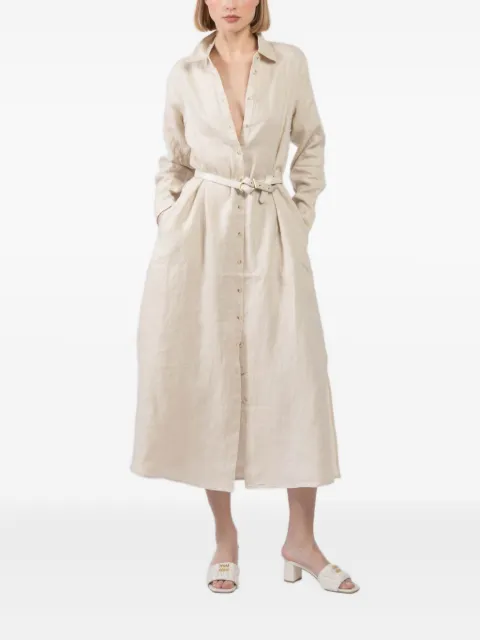 Xirena belted shirt midi dress