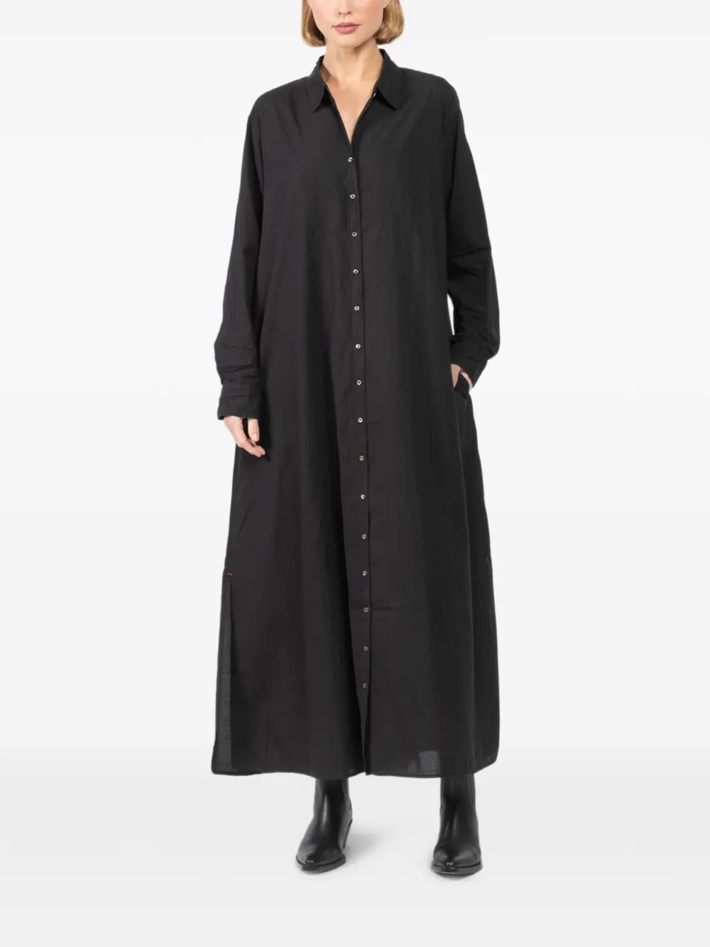 Xirena buttoned shirt dress - Zwart