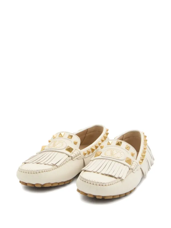 ◆VALENTINO◆ Plaster Caster D レザー ローファー Valentino Garavani Plaster Caster ローファー | ニュートラル