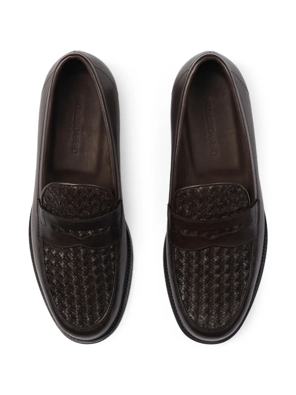 Scarosso leather loafers Brown