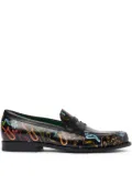 Scarosso graphic-print loafers - Black