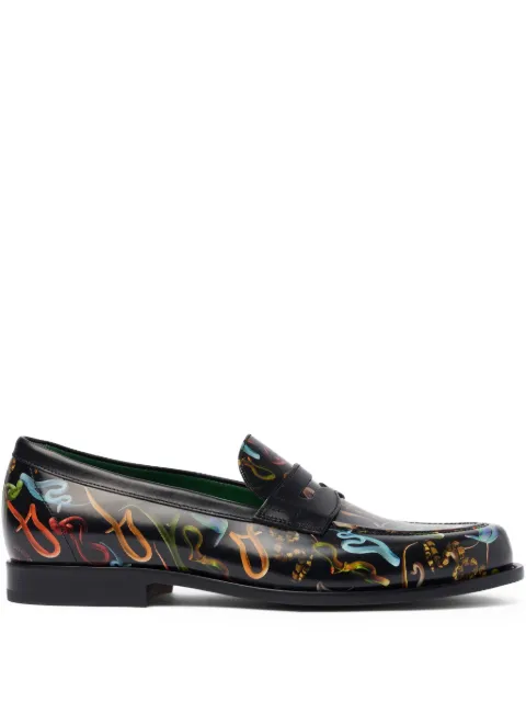Scarosso mocassins à imprimé graphique