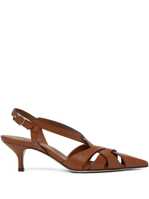 Scarosso 55mm Clio cross-strap kitten heels