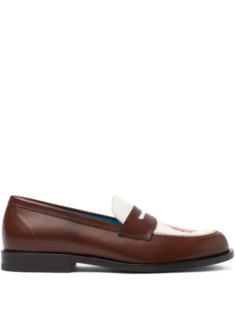 Scarosso rose-embellished loafers