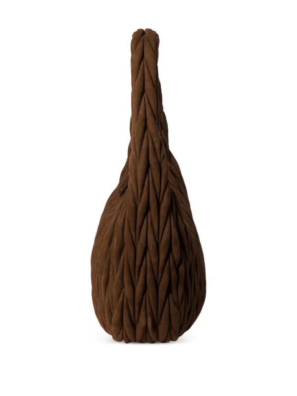 Miu Miu Wander Matelassé Shoulder Bag | Brown | FARFETCH