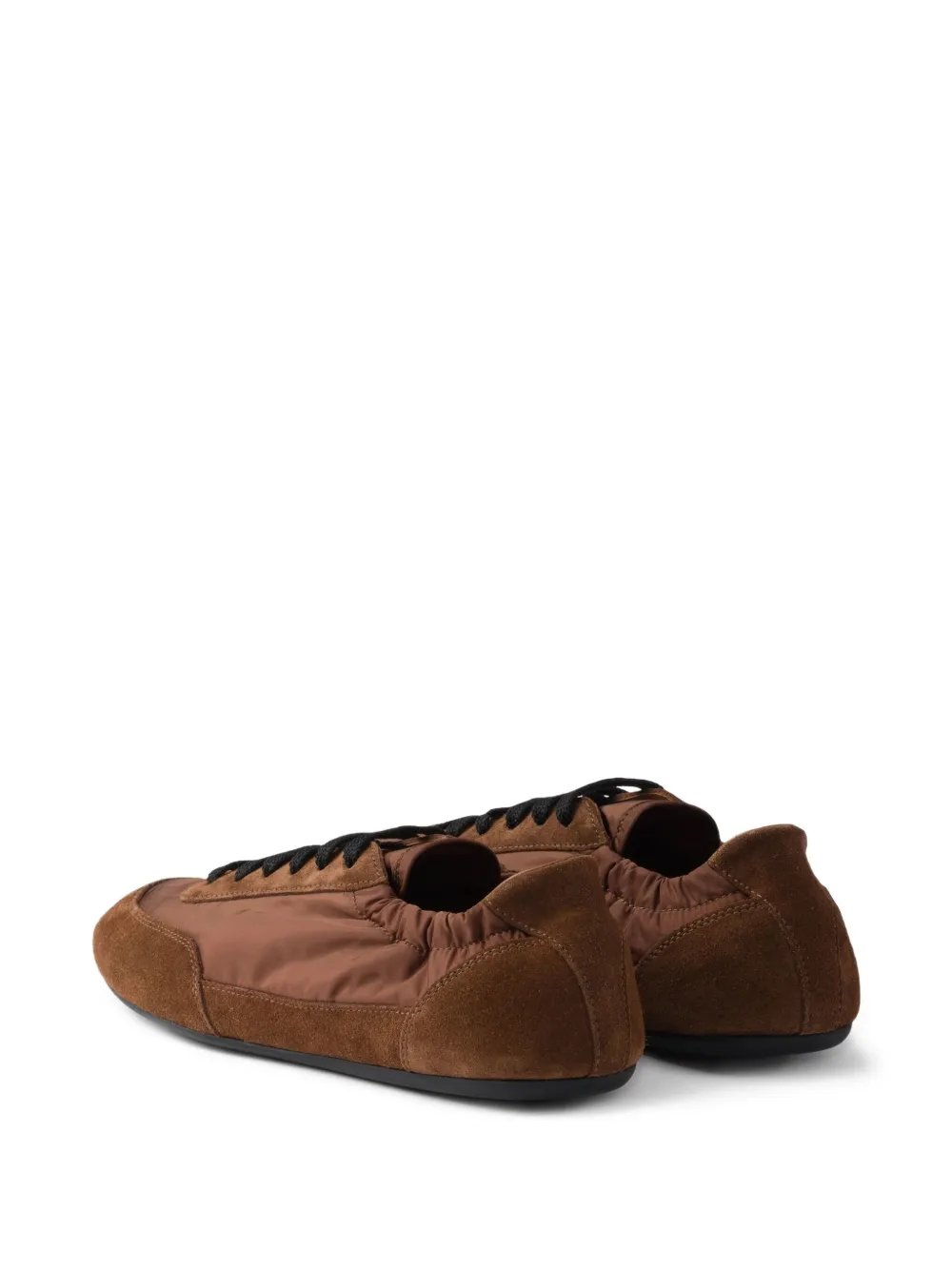 Prada Collapse Re-Nylon suede sneakers Brown