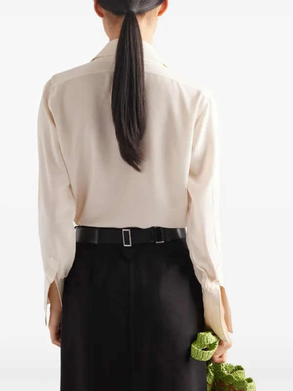 Prada Marocain Shirt | Neutrals | FARFETCH