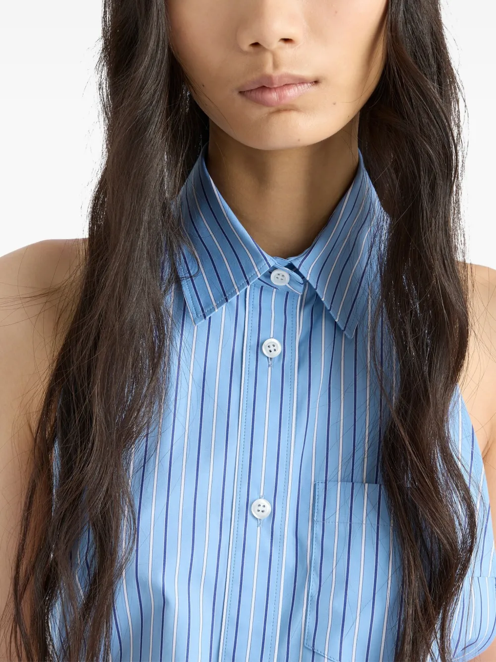 Prada Gestreepte blouse Blauw