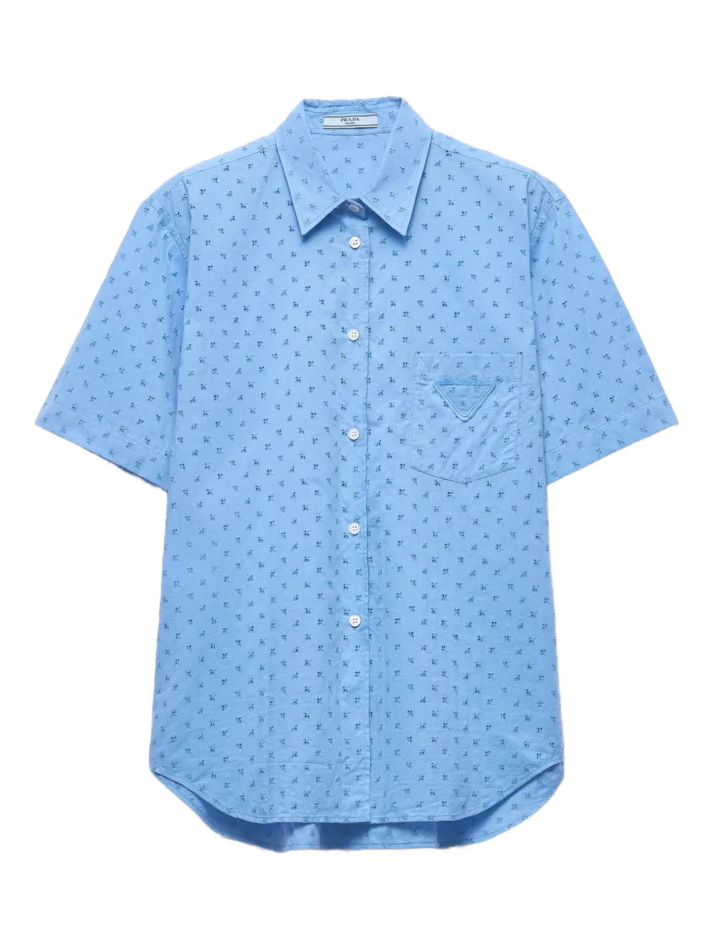 Prada Blouse met kant Blauw