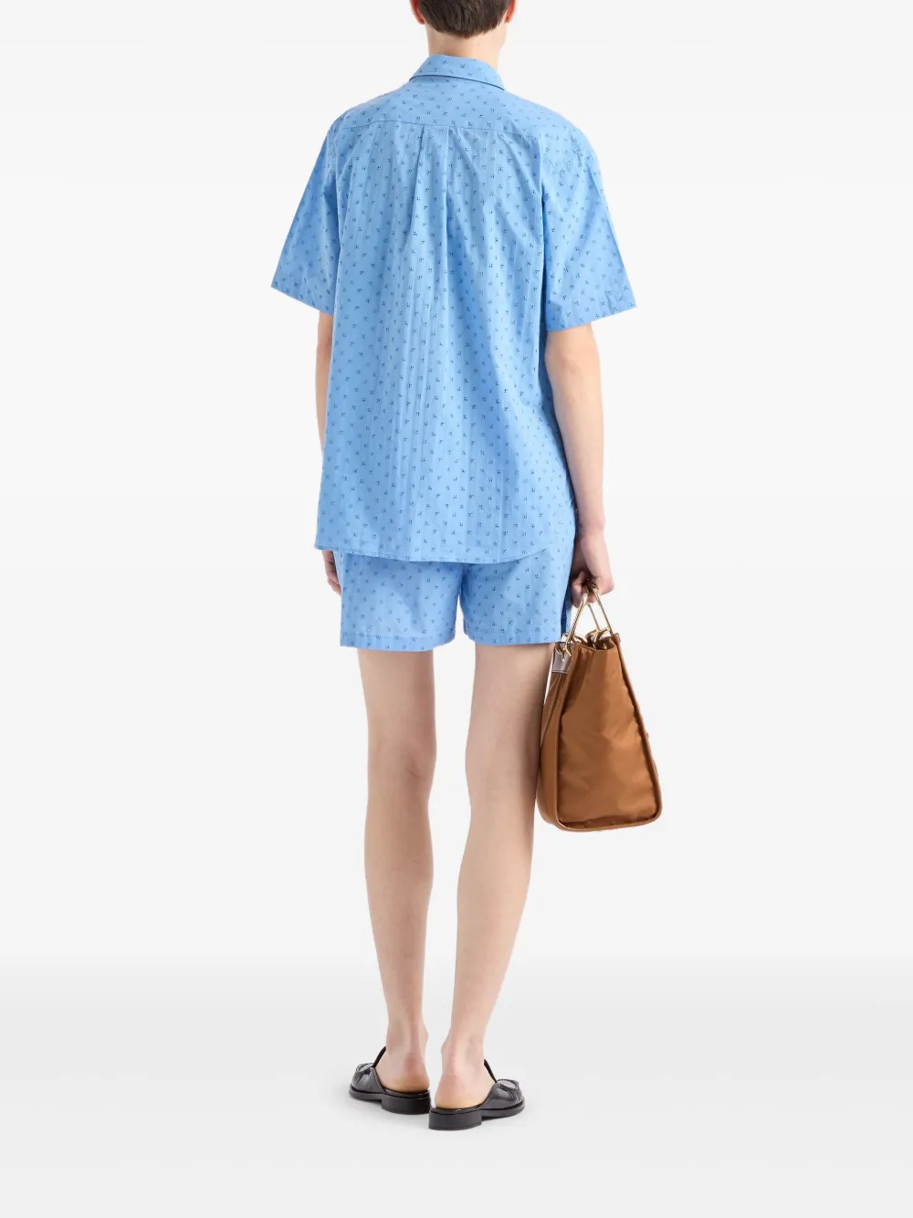 Prada Blouse met kant Blauw
