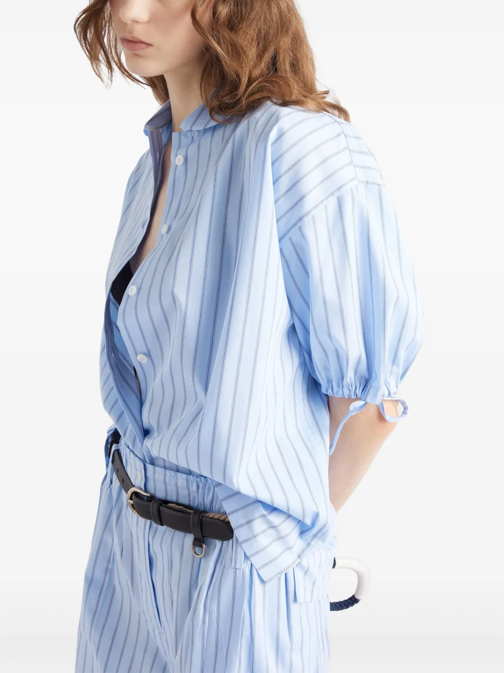 Prada Gestreept blouse Blauw