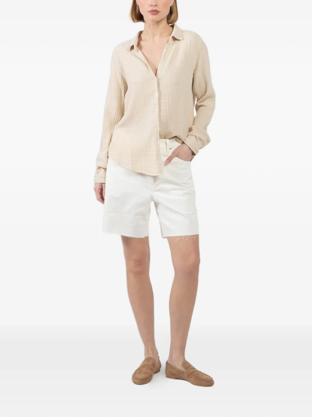 Xirena long-sleeve textured shirt - Beige