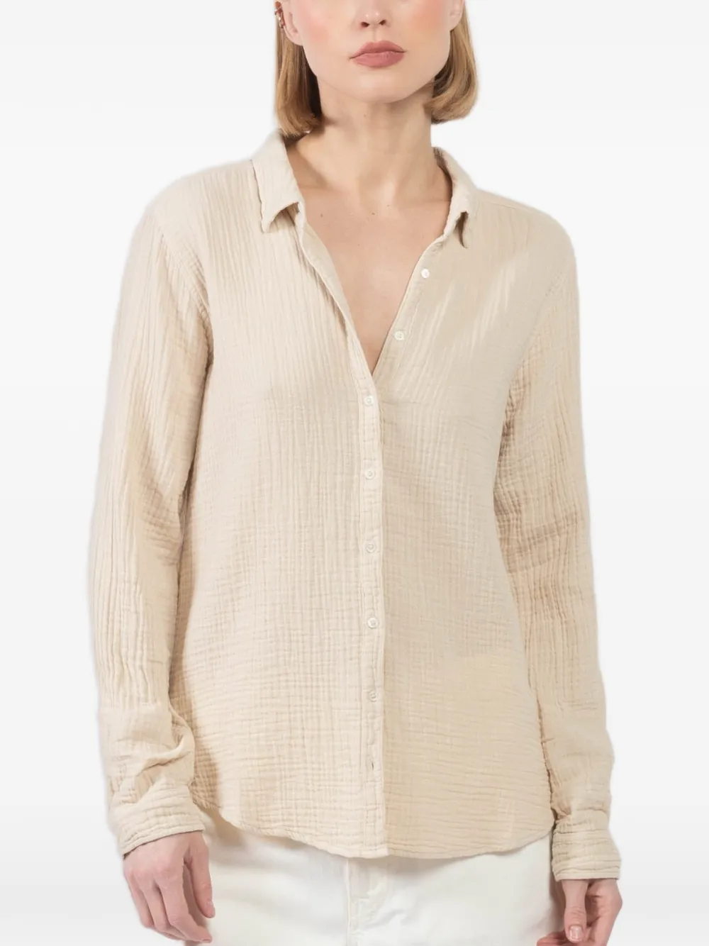 Xirena long-sleeve textured shirt - Toni neutri