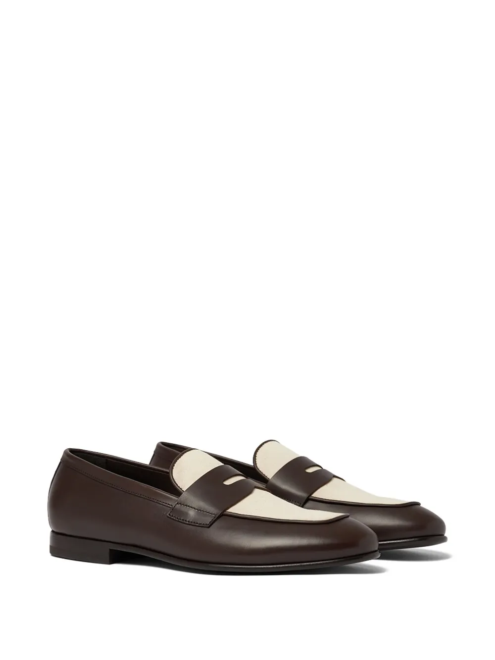Scarosso Austin leather penny loafers Brown