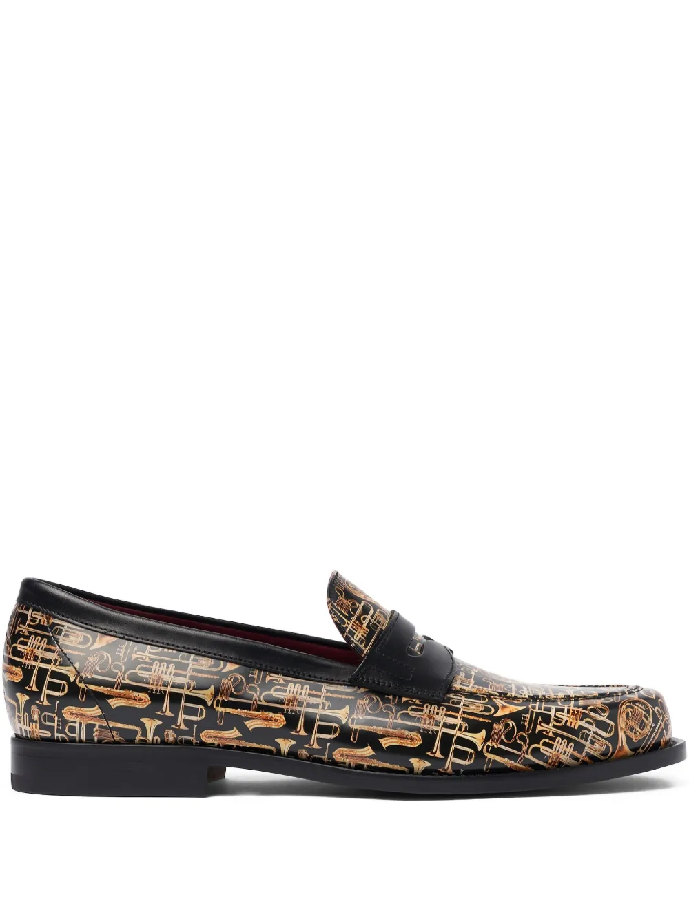 Scarosso graphic-print loafers Black