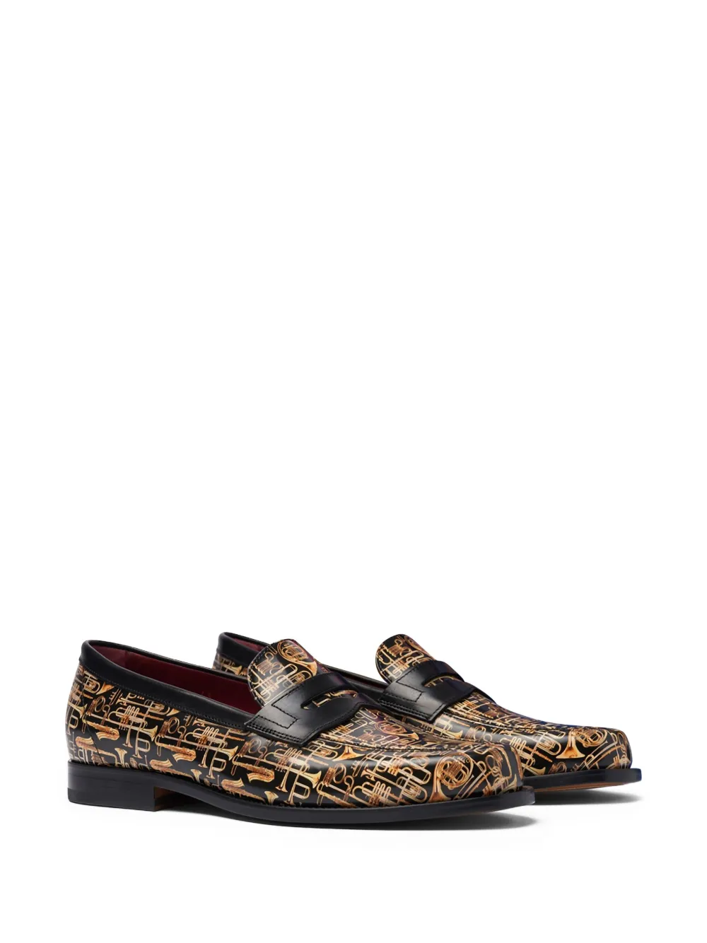Scarosso graphic-print loafers - Zwart
