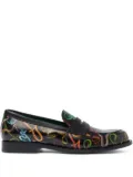 Scarosso graphic-print loafers - Black