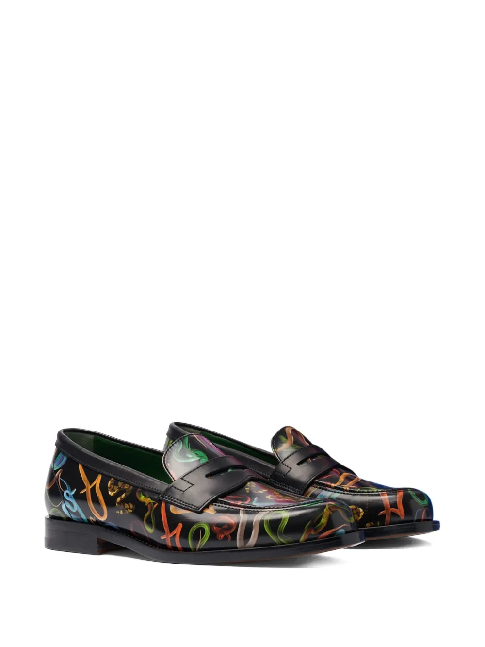 Scarosso graphic-print loafers Black