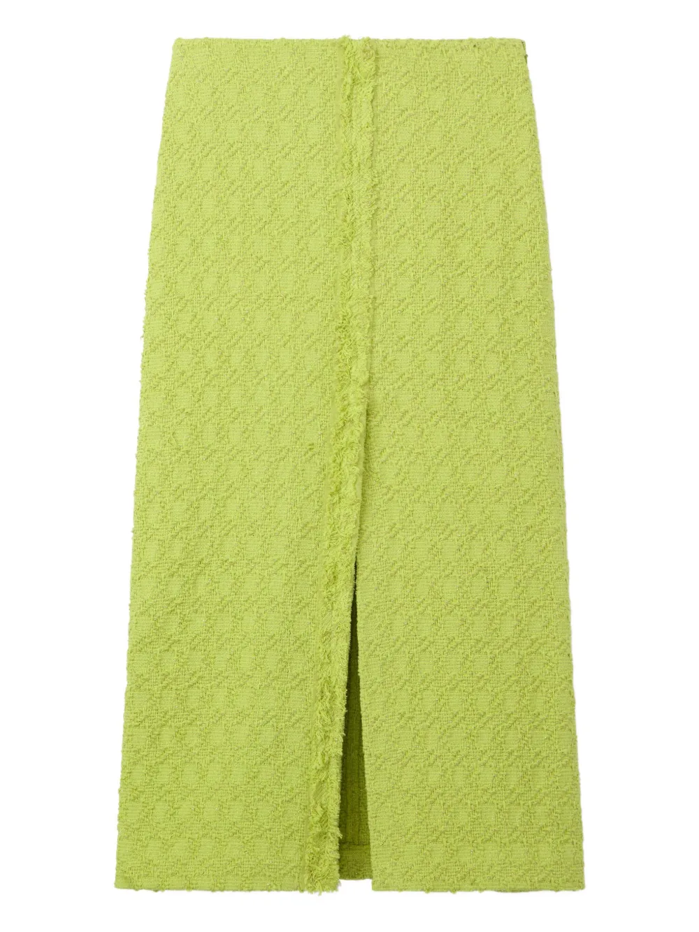 St. John textured cotton-blend skirt - Verde