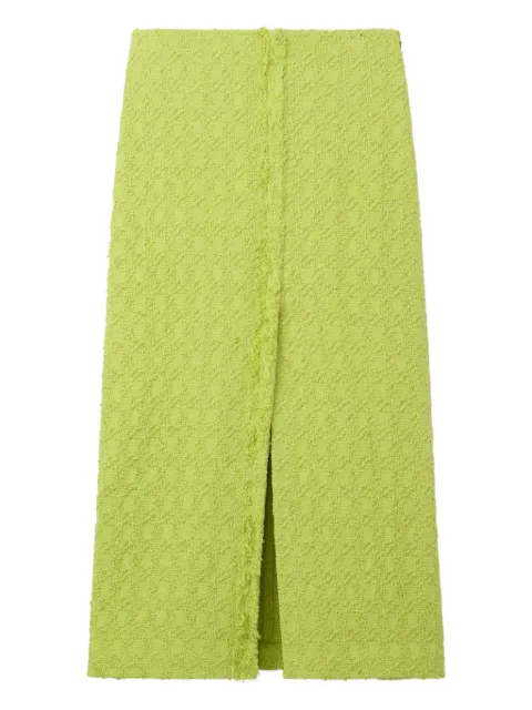 St. John textured cotton-blend skirt