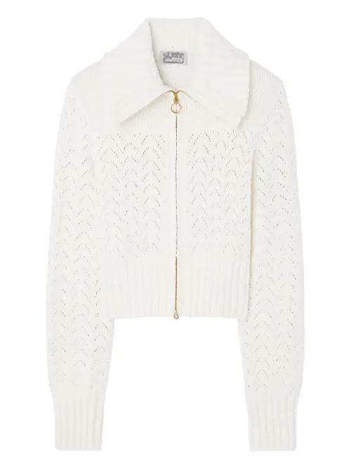 Cardigan à motif de chevrons - St. John - Modalova