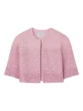 St. John sequin-embellished knitted jacket - Pink