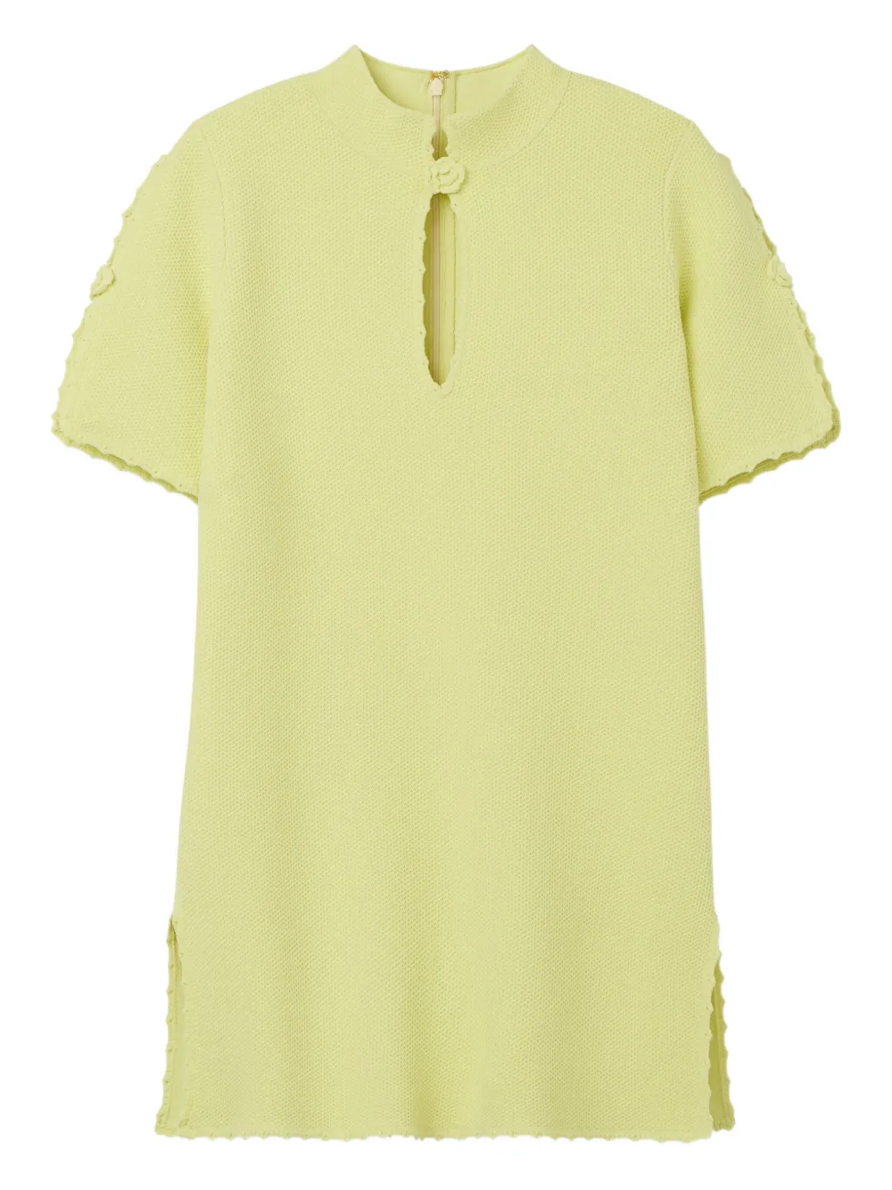 honeycomb-knit blouse