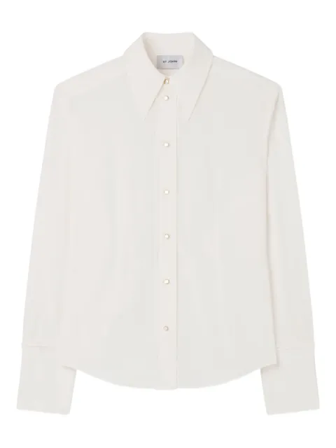 St. John camisa en crepé de china
