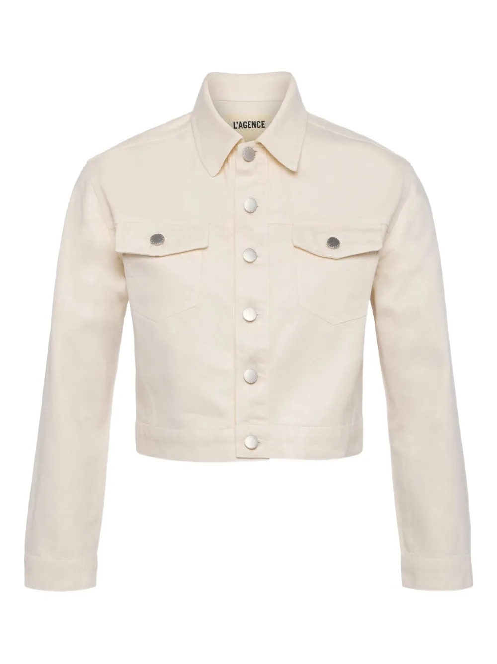 L'agence Koda Cropped Jacket In Neutral