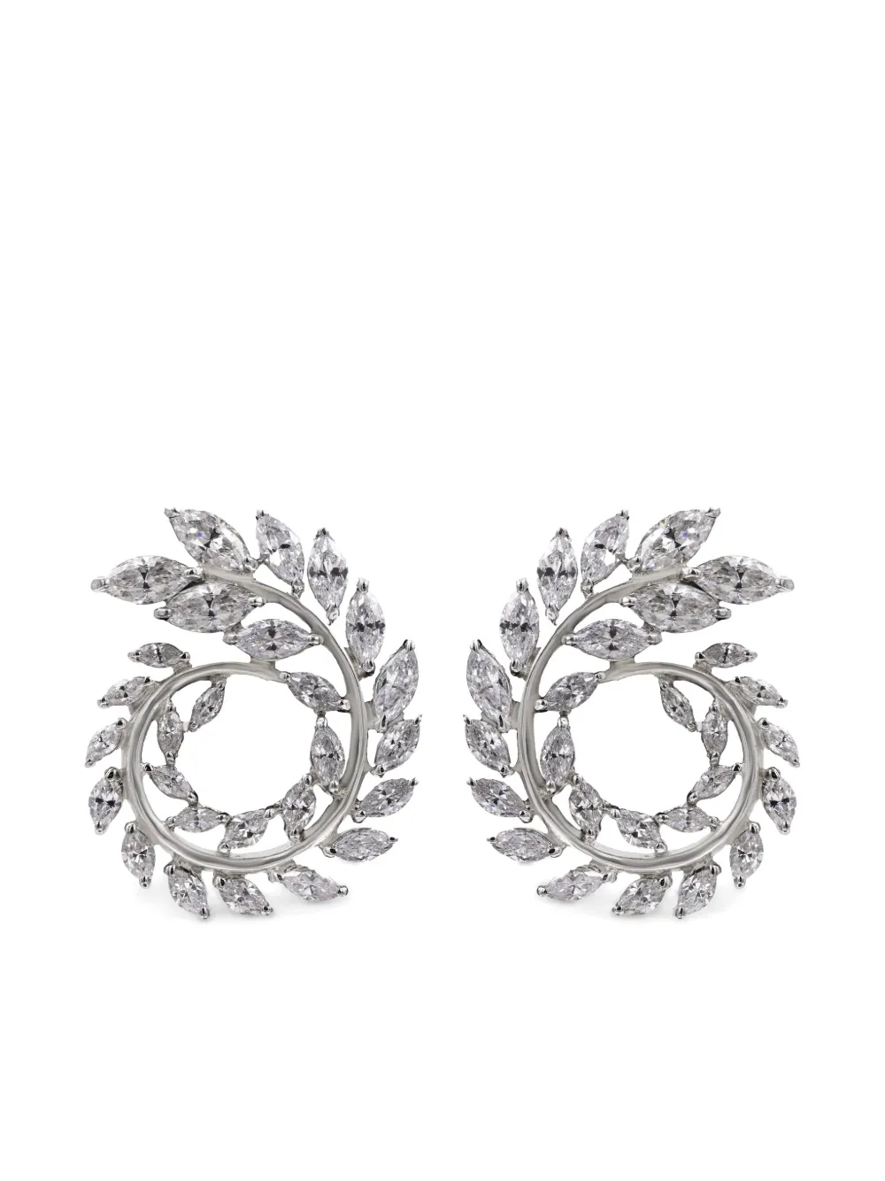 Juwelina Paris Marchesa ピアス スターリングシルバー - ホワイト Juwelina Paris Marchesa ピアス スターリングシルバー - ホワイト