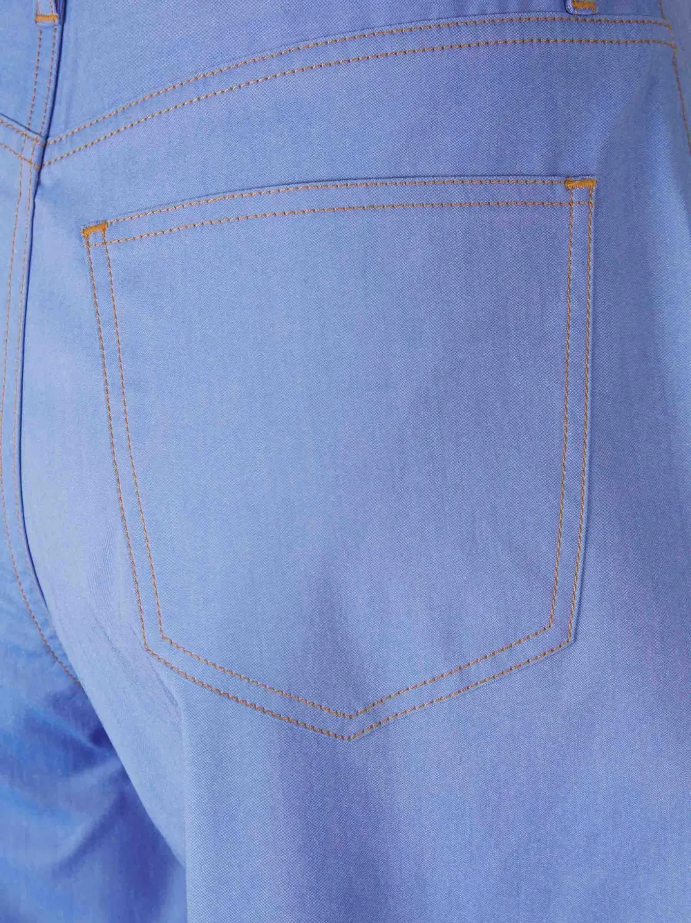 DARKPARK Broek met toelopende pijpen en omgeslagen rand Blauw