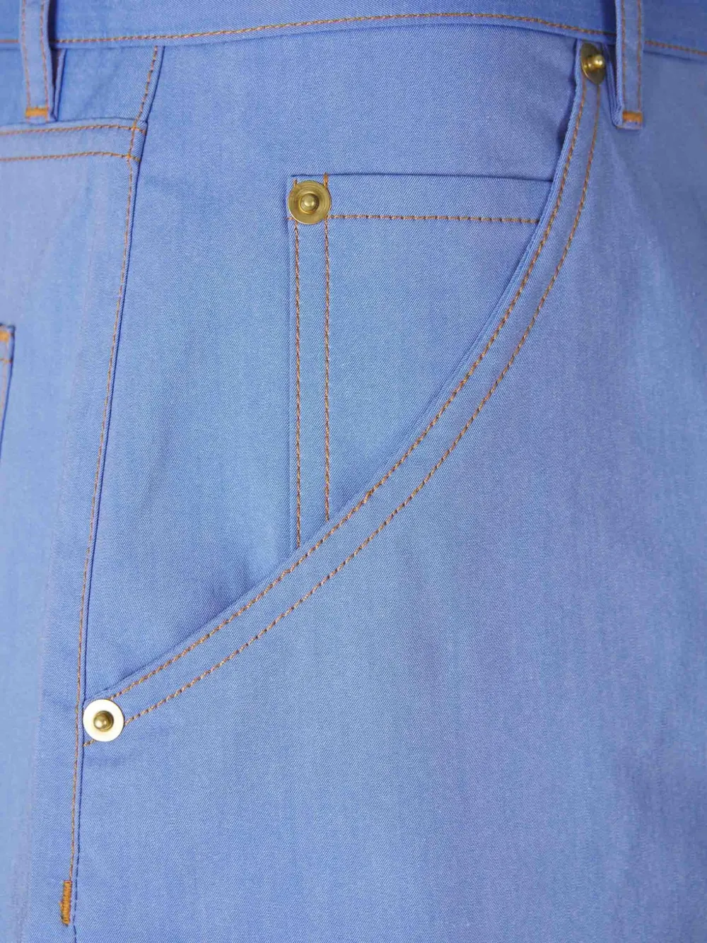DARKPARK Broek met toelopende pijpen en omgeslagen rand Blauw