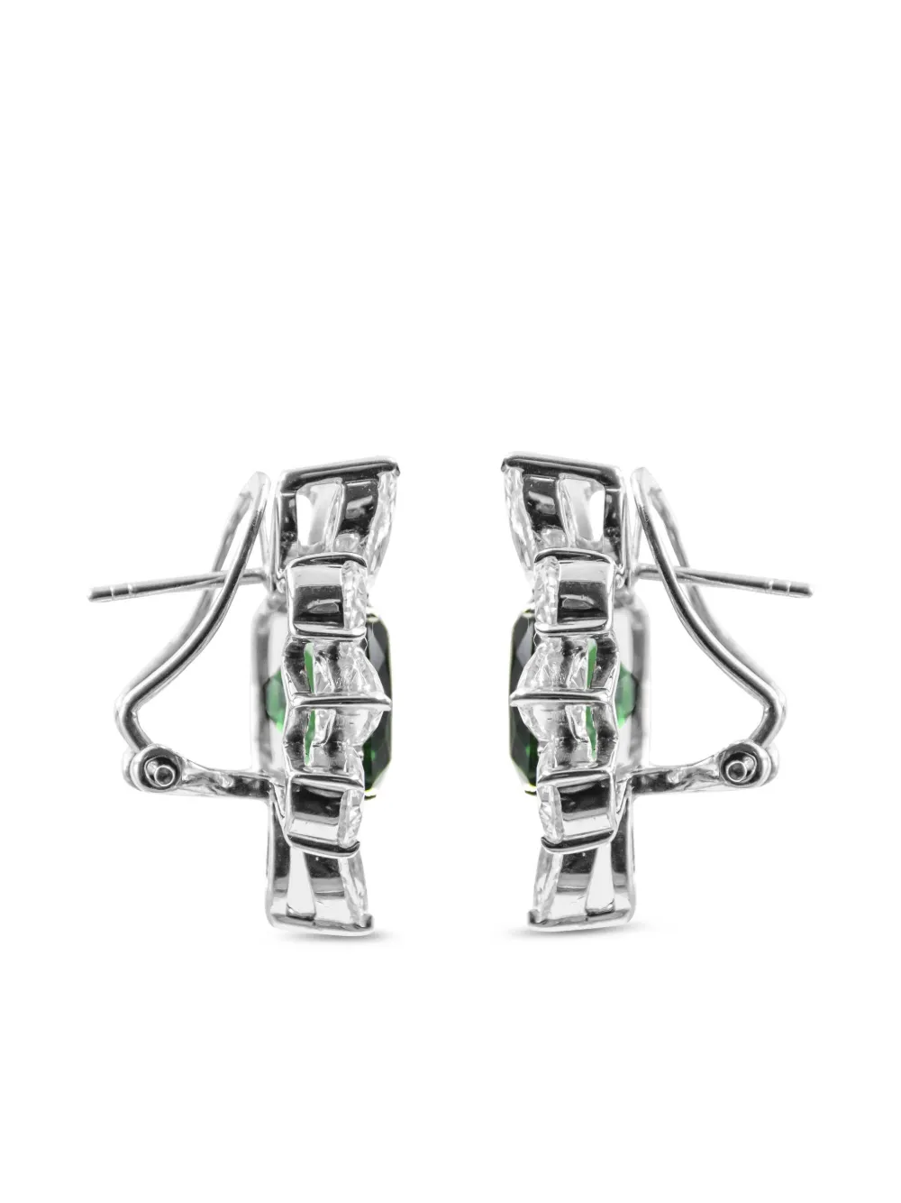 Juwelina Paris Roque Cuff Earrings In Green