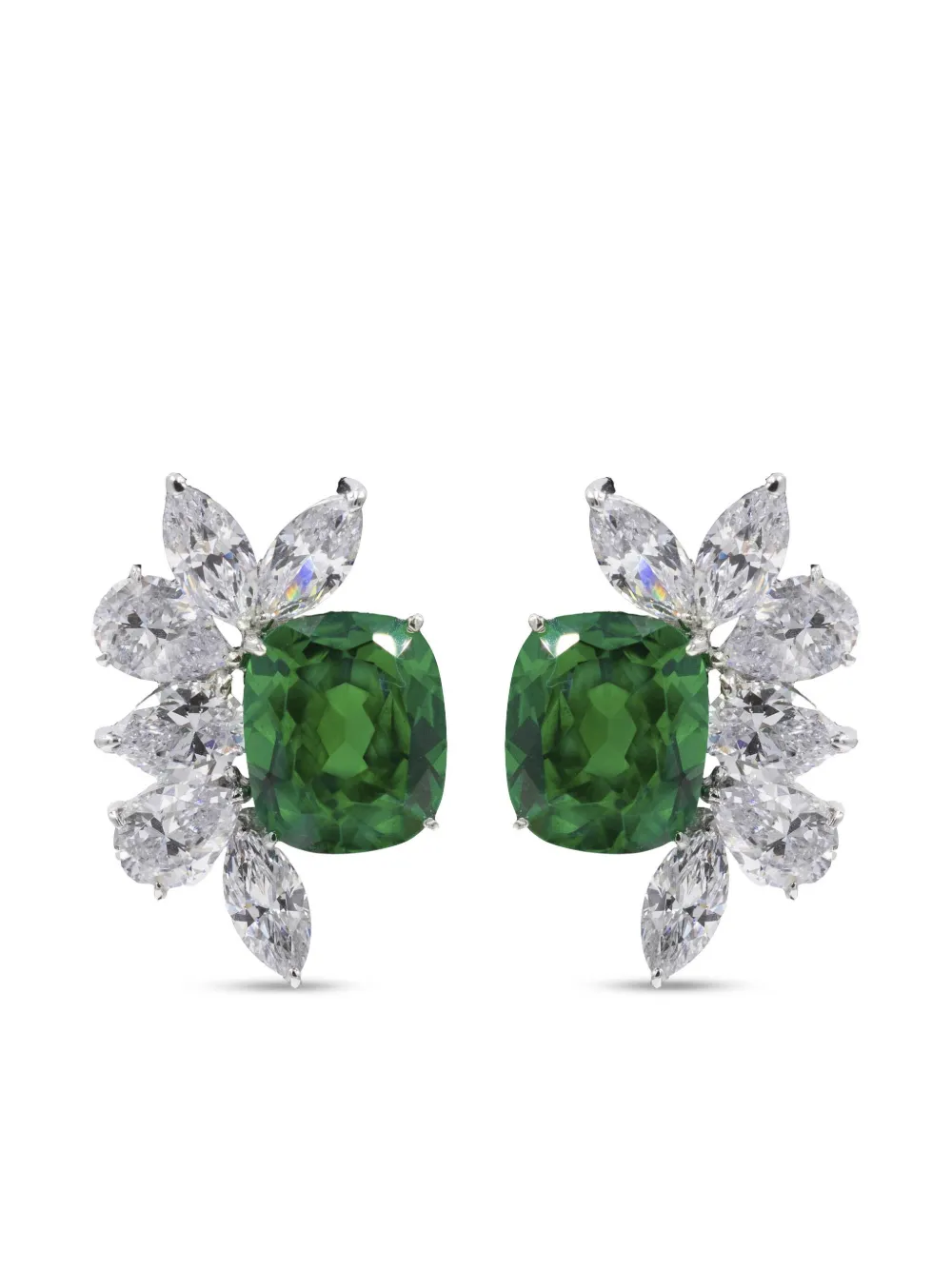 Juwelina Paris Roque cuff earrings - Verde