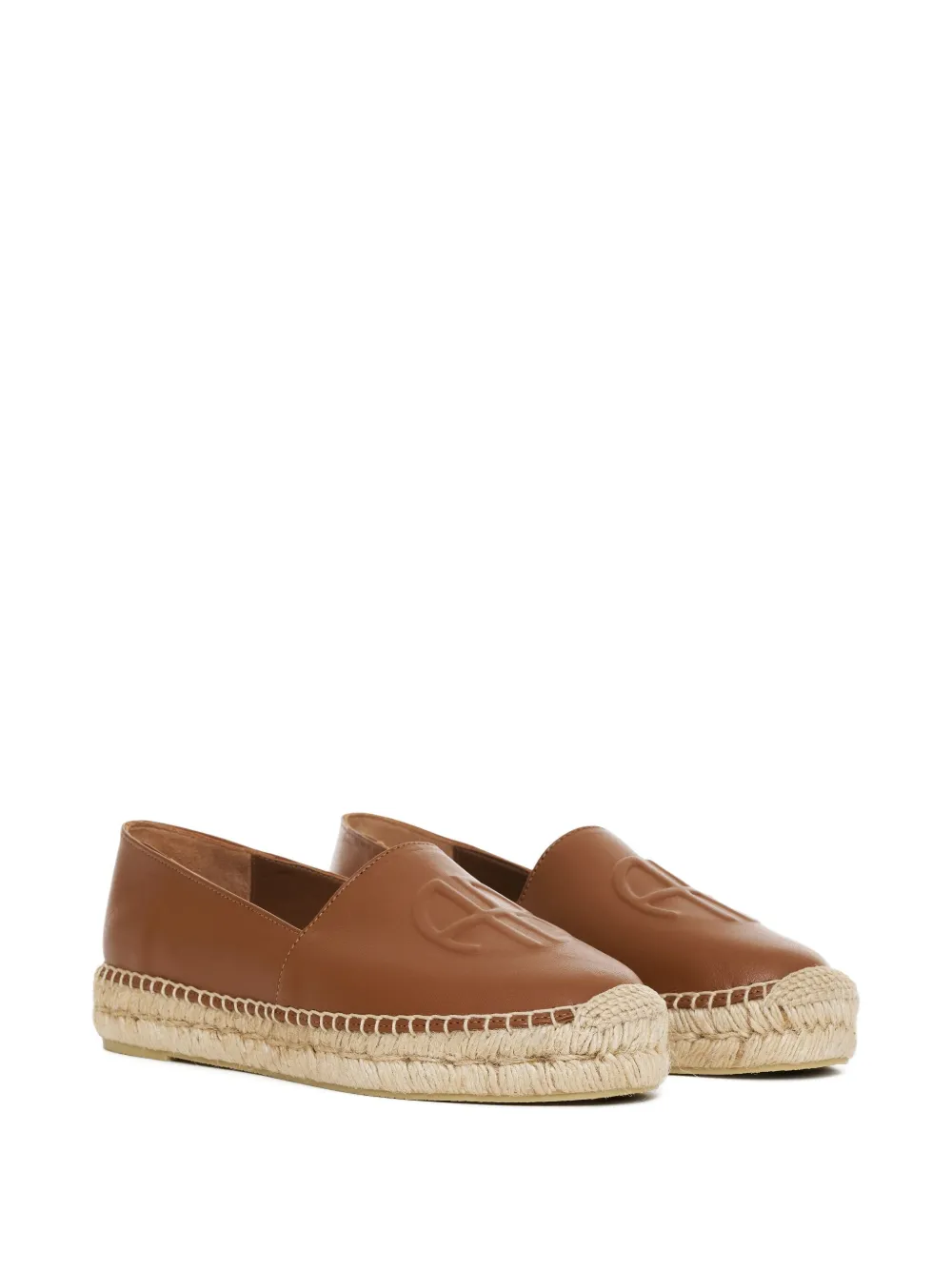 ANINE BING Paloma logo-embossed espadrilles COG1 BROWN