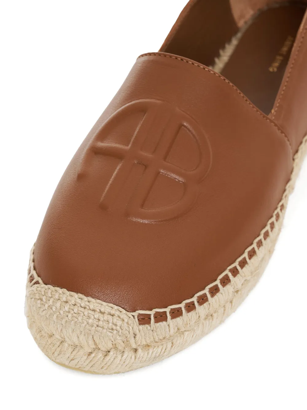 ANINE BING Paloma logo-embossed espadrilles COG1 BROWN