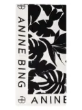 ANINE BING Eliza tropical leaf print sarong - Black