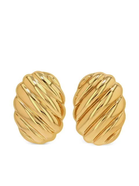 ANINE BING boucles d'oreilles Ribbed Oval