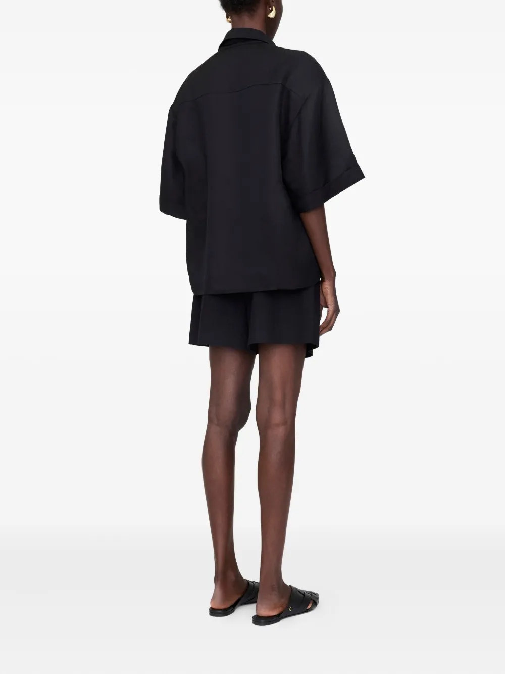 ANINE BING Coco button-up blouse Zwart