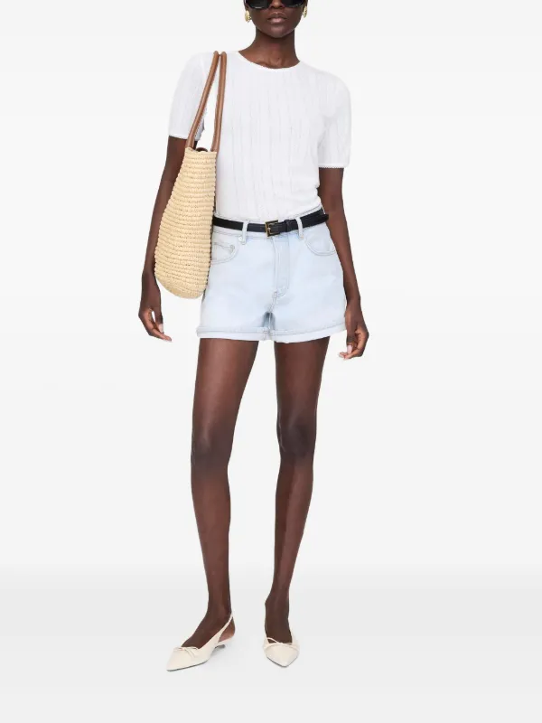 【関税込み】ANINE BING ブルー Dalton デニムショートパンツ ANINE BING Dalton デニムショーツ | ブルー | FARFETCH JP