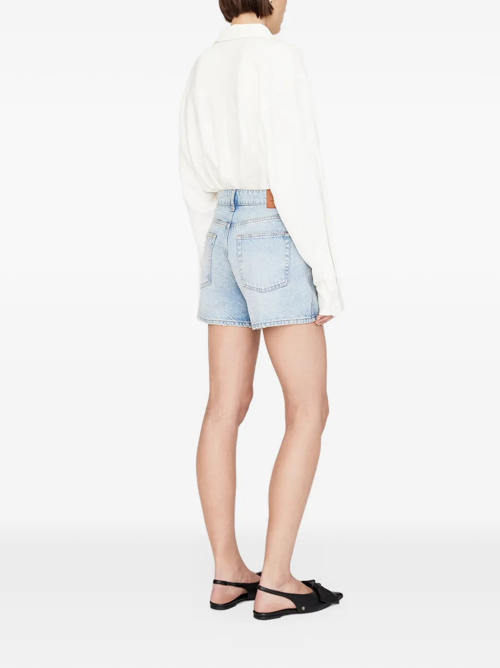 ANINE BING Dalton denim shorts Blauw