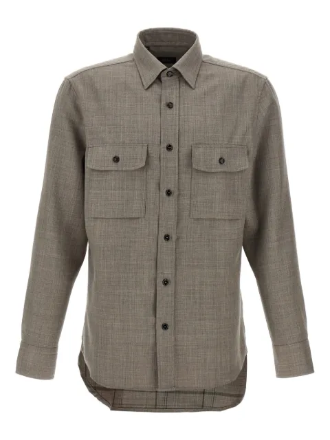 Brioni mélange shirt