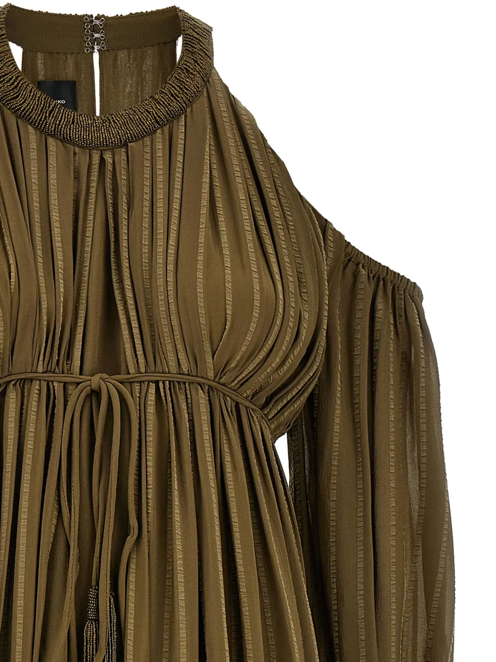 PINKO Geplooide midi-jurk Groen