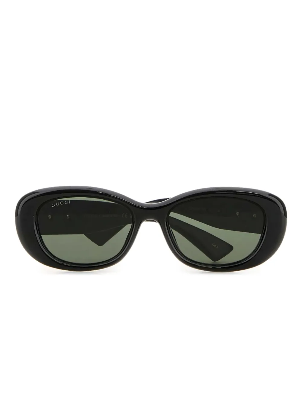 Gucci Eyewear Zonnebril met ovalen montuur Zwart