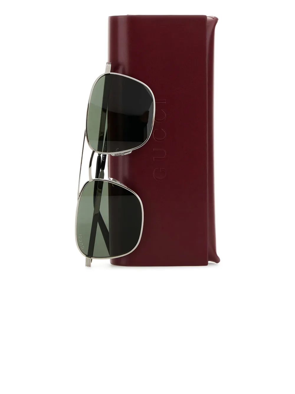 Gucci Eyewear Zonnebril met vierkant montuur Zilver