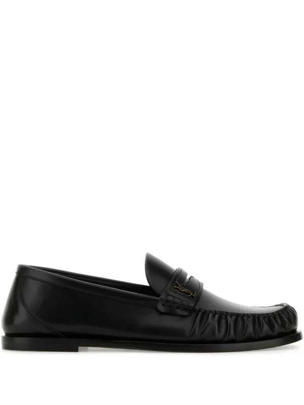 え*な様 【SAINT LAURENT 】ブラック ローファー Saint Laurent レザーローファー | ブラック | FARFETCH JP