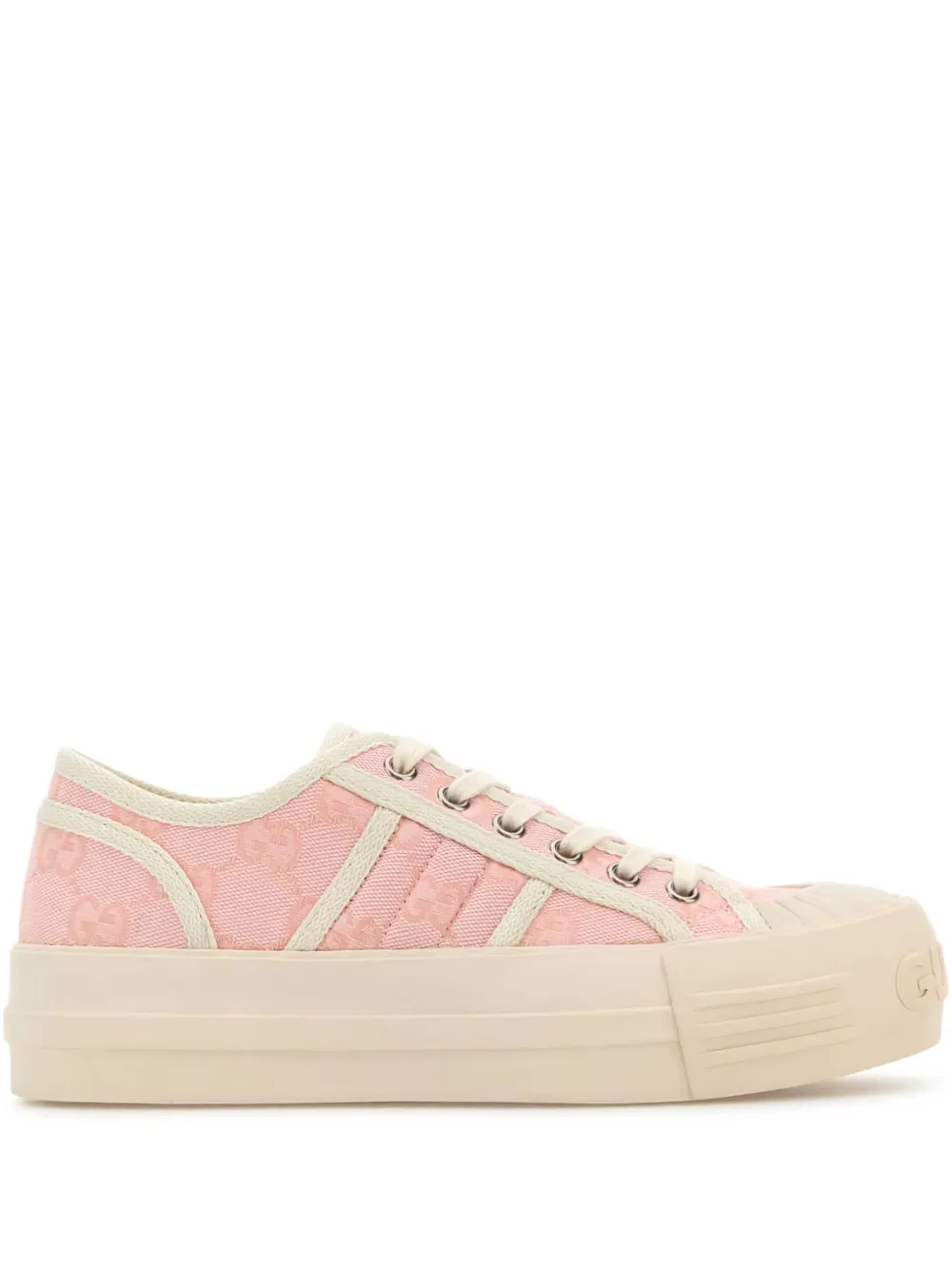 Gucci Pink Canvas Sneakers In Pink