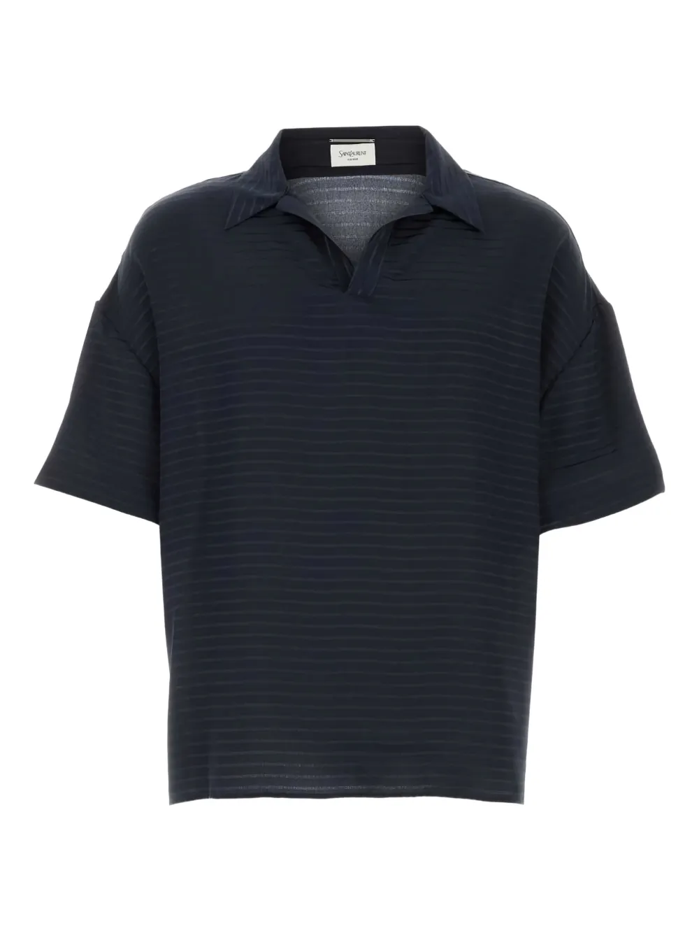 Saint Laurent playera tipo polo de seda | azul | Image 1