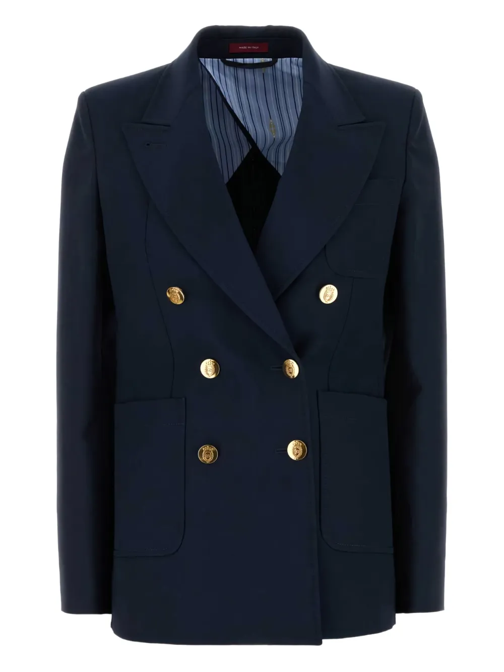 Gucci Double-breasted Blazer In Blue